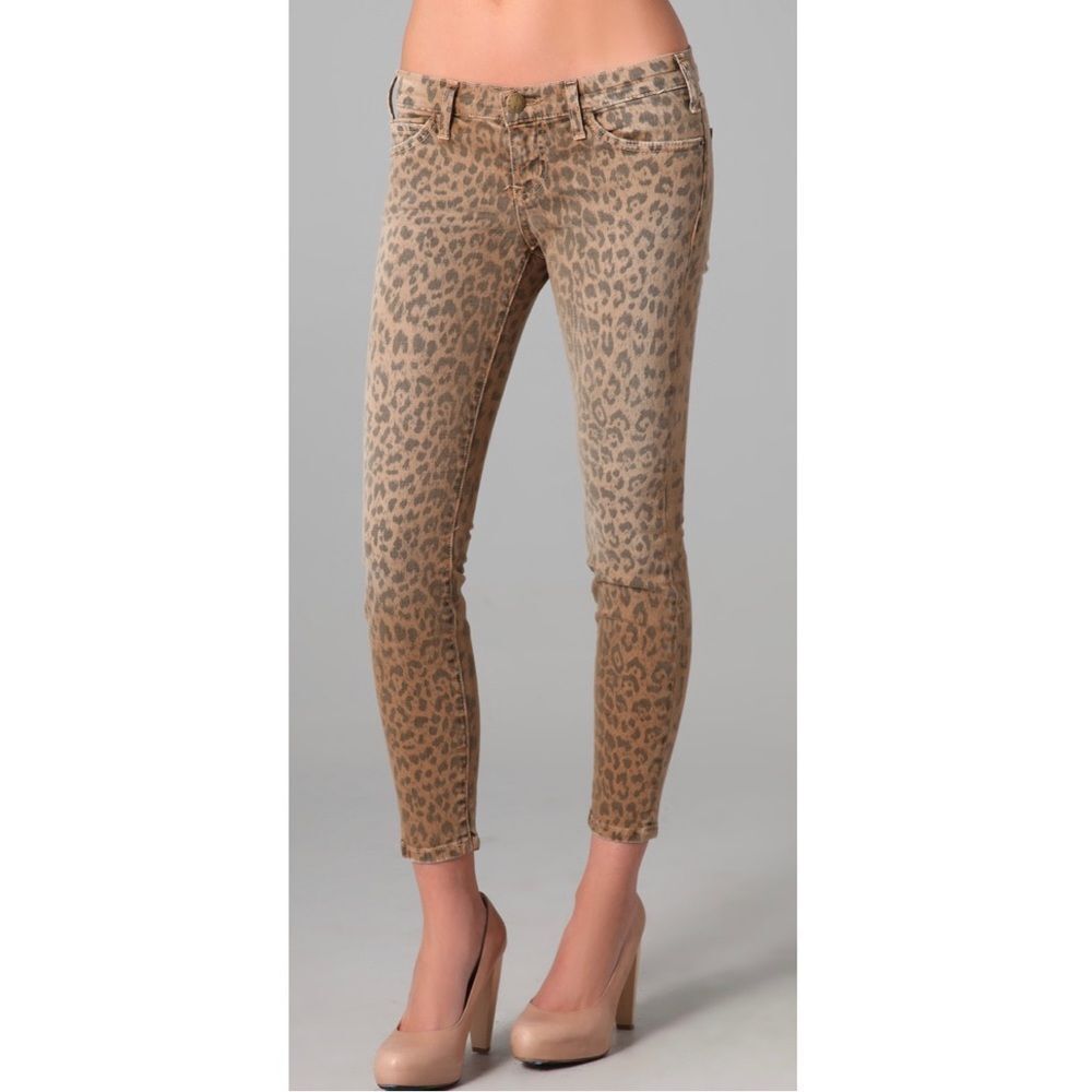 Anthro Current Elliott Stiletto Leopard Jean 27